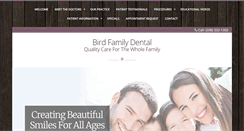 Desktop Screenshot of birdfamilydental.com
