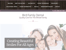 Tablet Screenshot of birdfamilydental.com